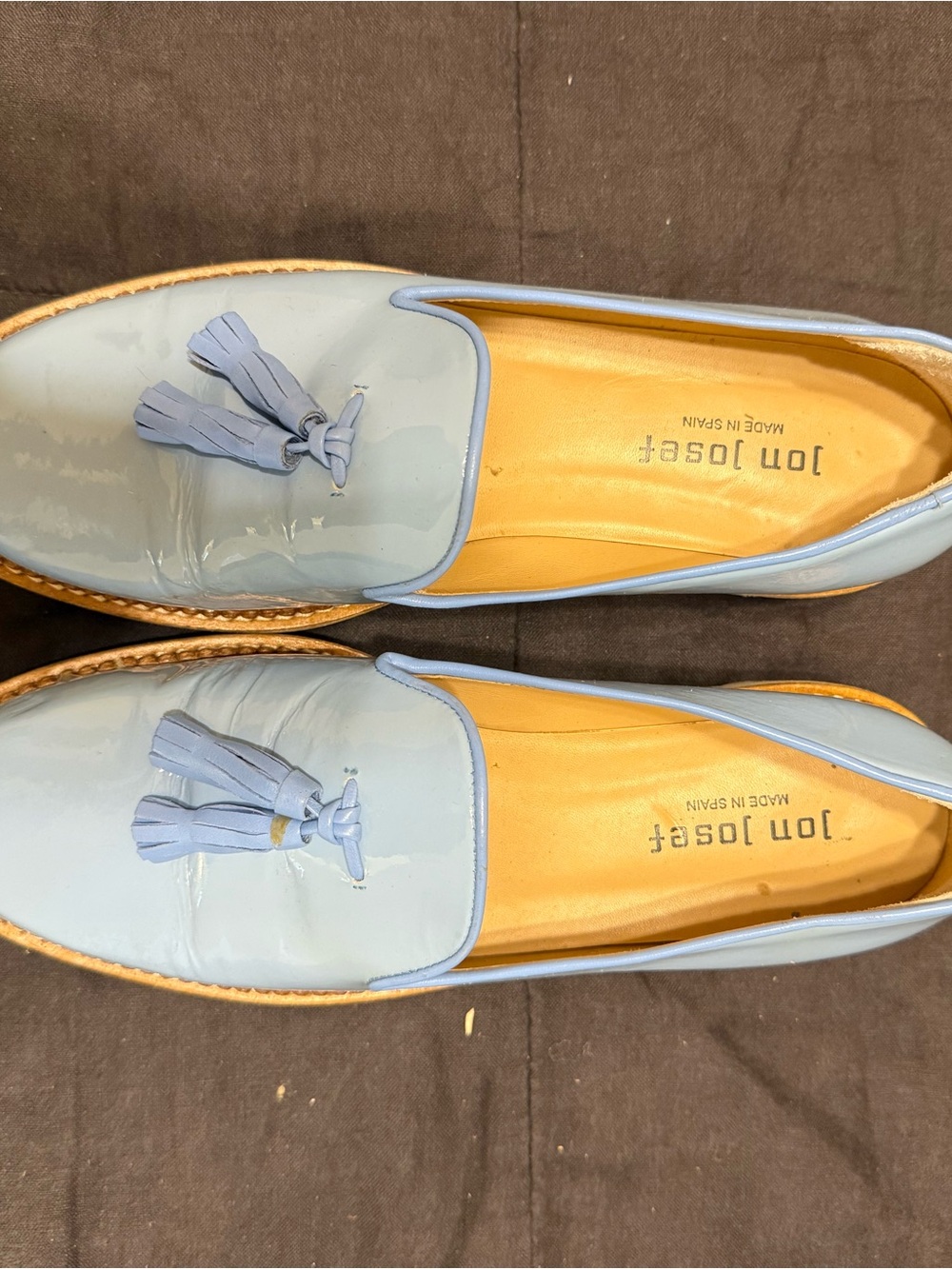 Jon Josef Women's Light Blue Tassel Loafers